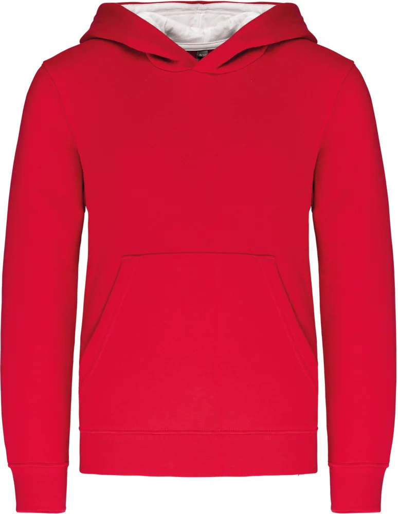 Kids' Contrast Hooded Sweater