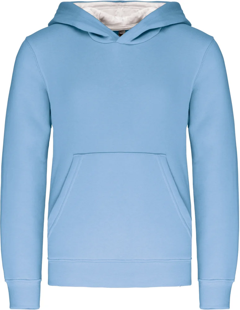 Kids' Contrast Hooded Sweater