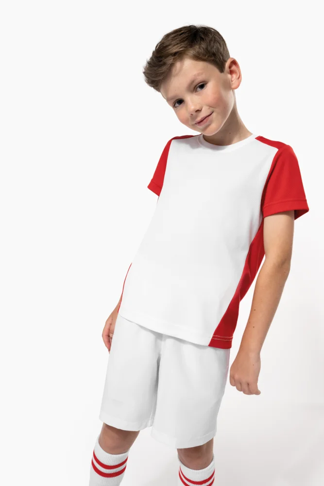 Kinder Kontrast Sport Shirt