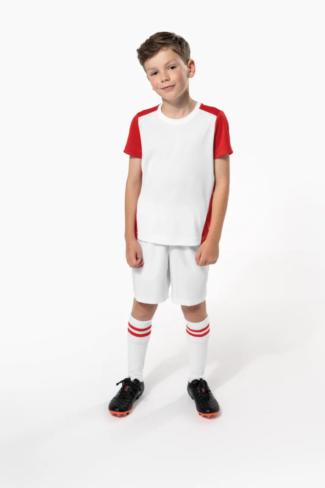 Kinder Kontrast Sport Shirt