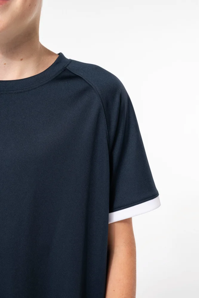 Kinder Kontrast Sport Shirt