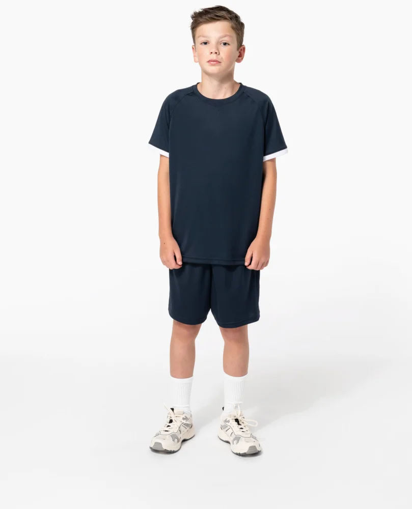 Kinder Kontrast Sport Shirt