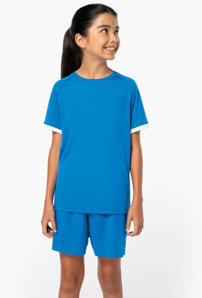 Kinder Kontrast Sport Shirt