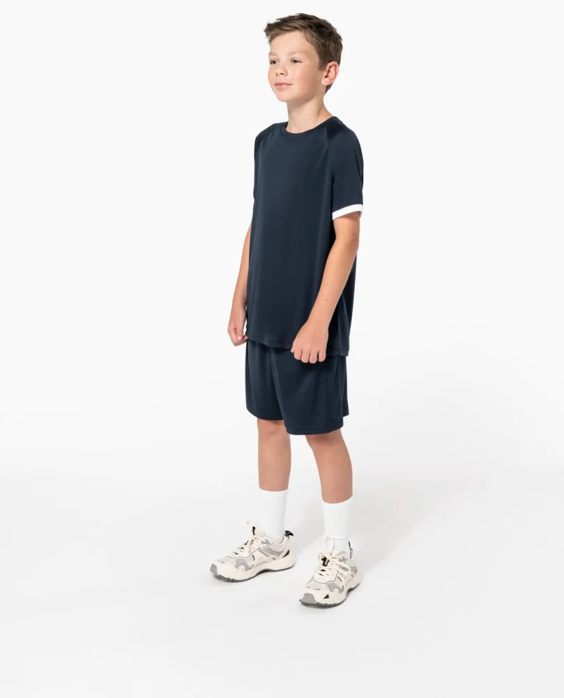 Kinder Kontrast Sport Shirt