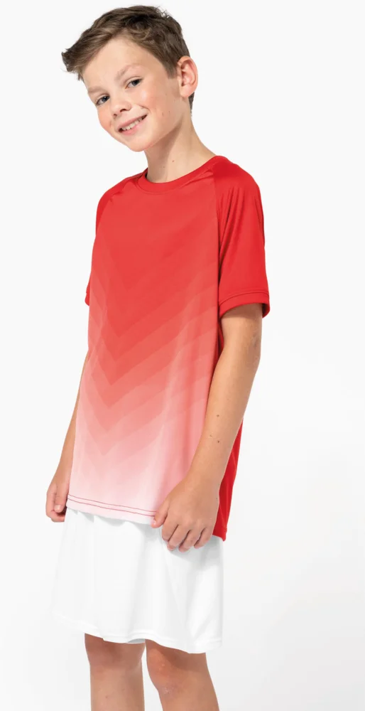 Kinder Sport Shirt mit Farbverlauf