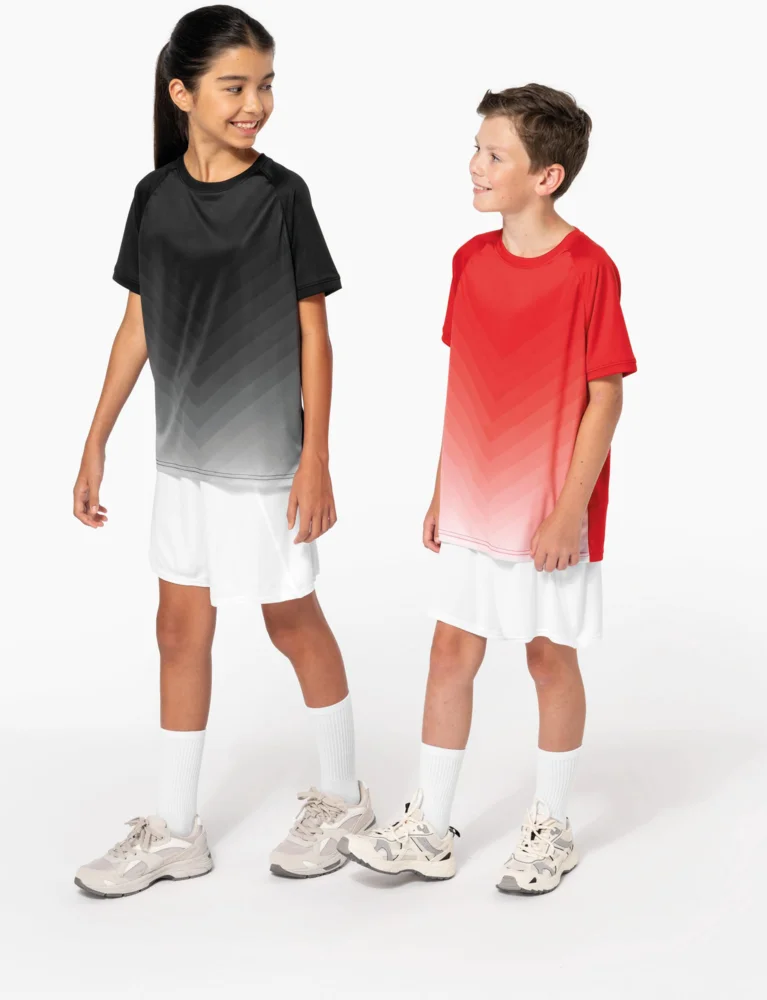 Kinder Sport Shirt mit Farbverlauf