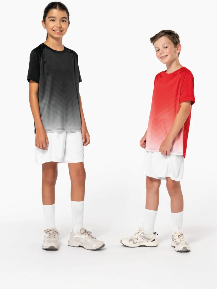 Kinder Sport Shirt mit Farbverlauf