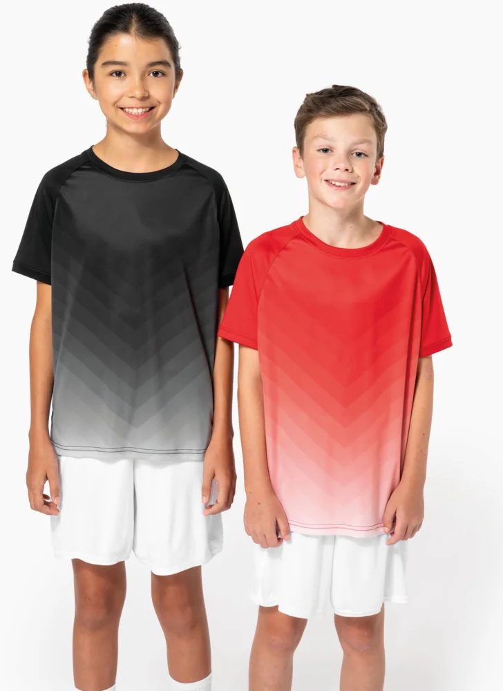 Kinder Sport Shirt mit Farbverlauf