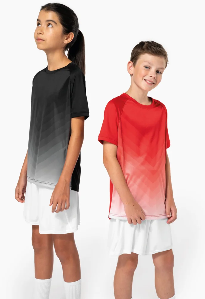 Kinder Sport Shirt mit Farbverlauf