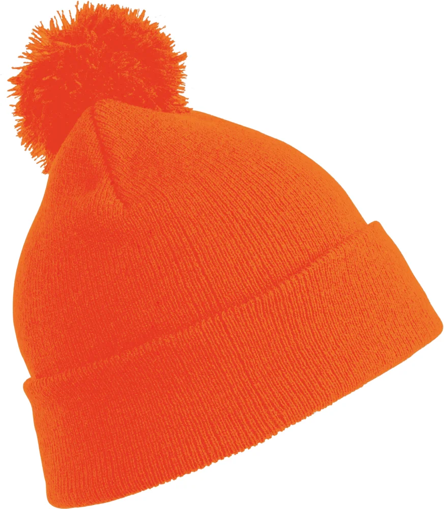 Kids' Knitted Beanie with Pompon
