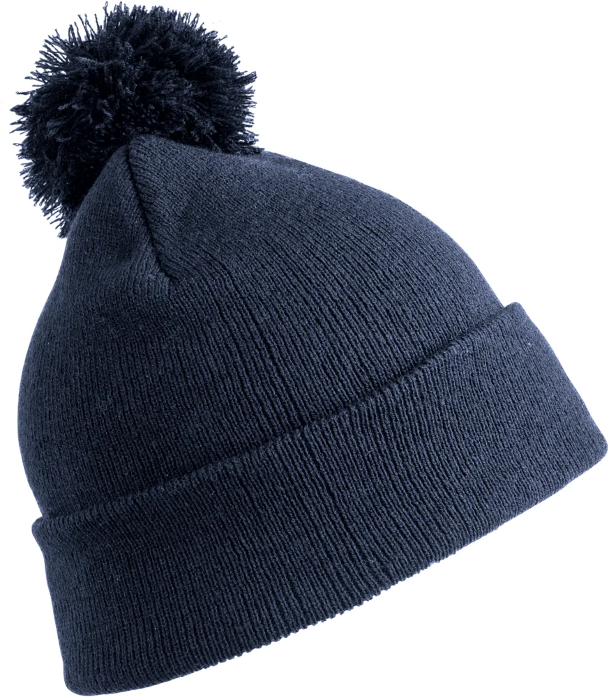 Kids' Knitted Beanie with Pompon