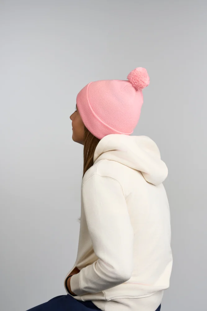 Kinder Strickmütze mit Pompon