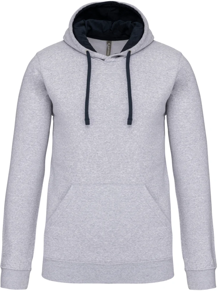 Contrast Hooded Sweater