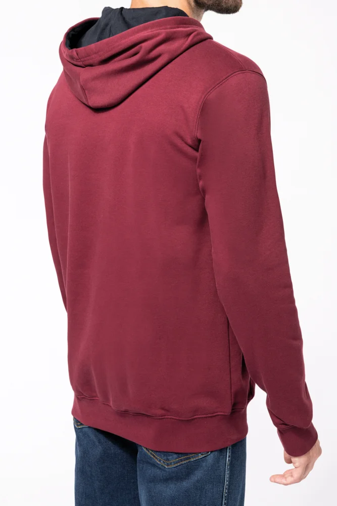 Contrast Hooded Sweater