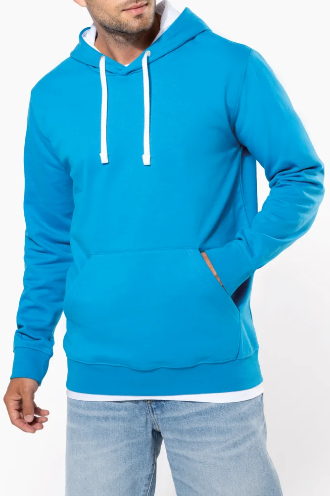 Contrast Hooded Sweater