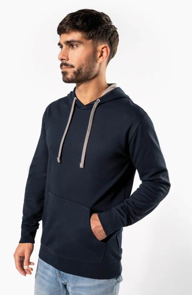 Contrast Hooded Sweater