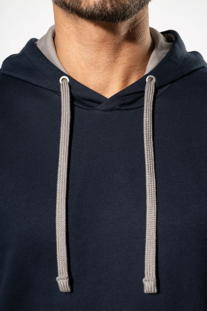Contrast Hooded Sweater