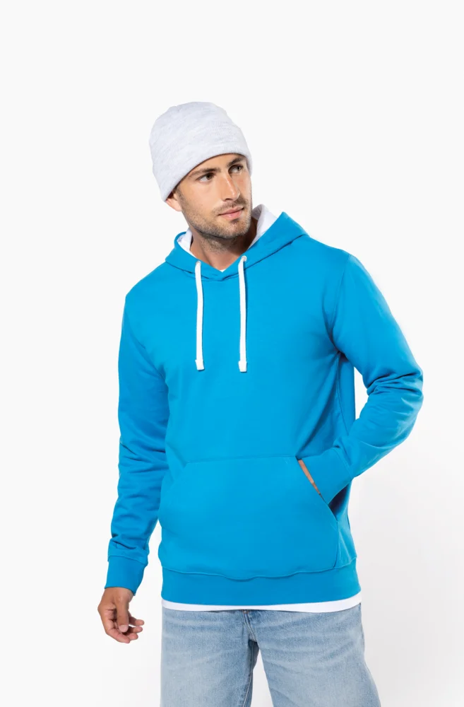 Contrast Hooded Sweater