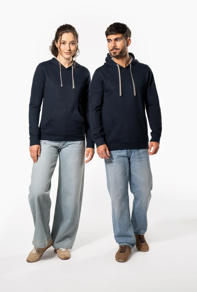 Contrast Hooded Sweater
