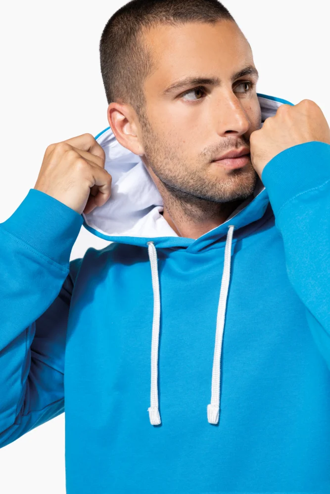 Contrast Hooded Sweater