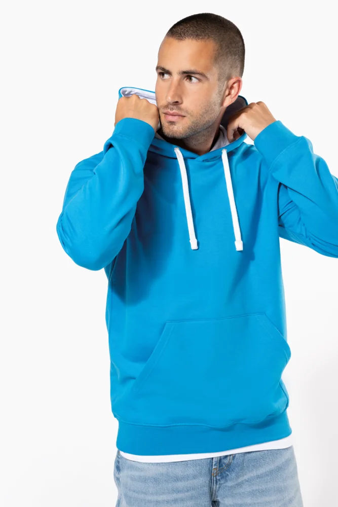 Contrast Hooded Sweater