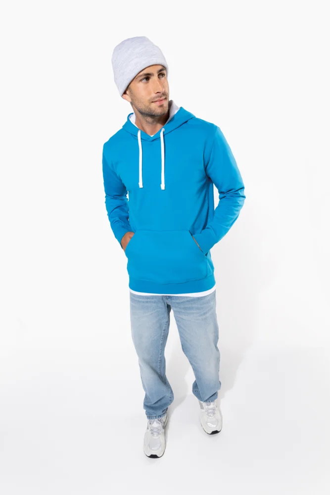 Contrast Hooded Sweater