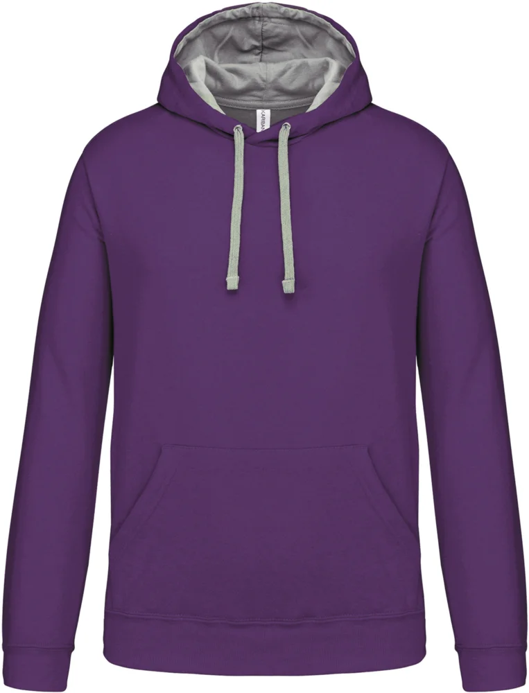 Contrast Hooded Sweater