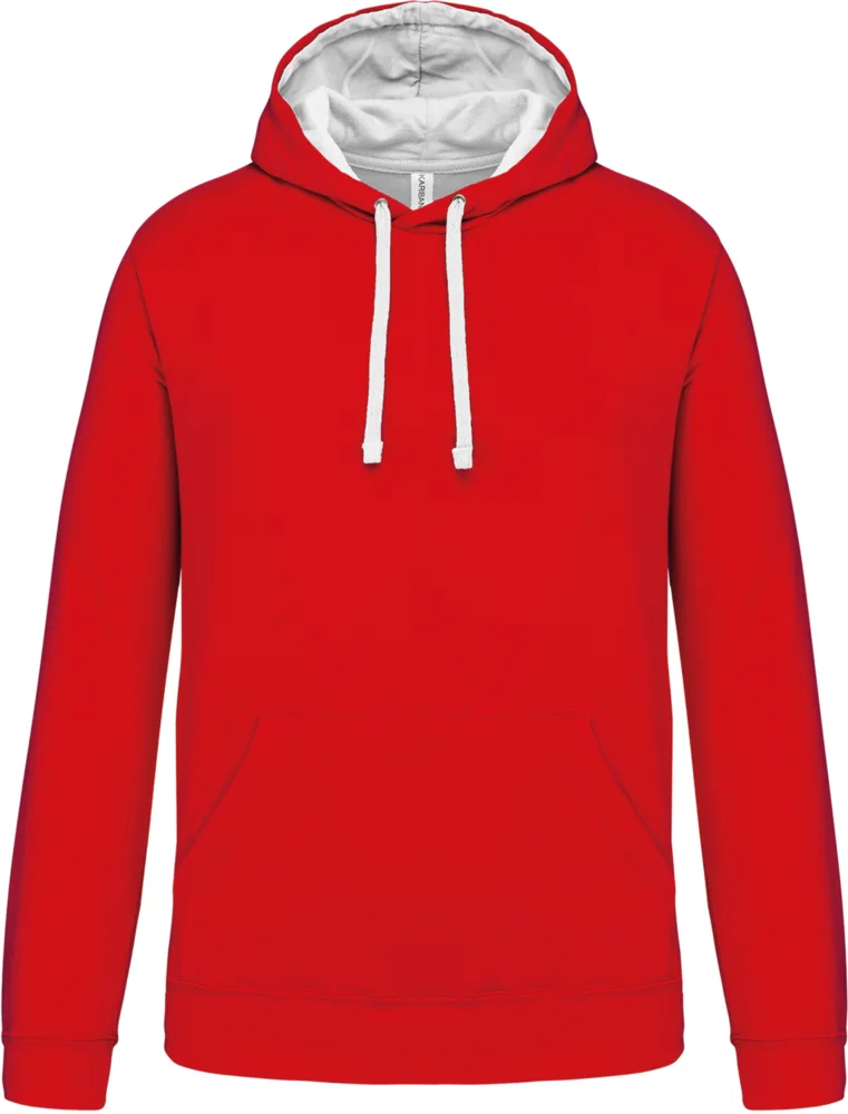 Contrast Hooded Sweater