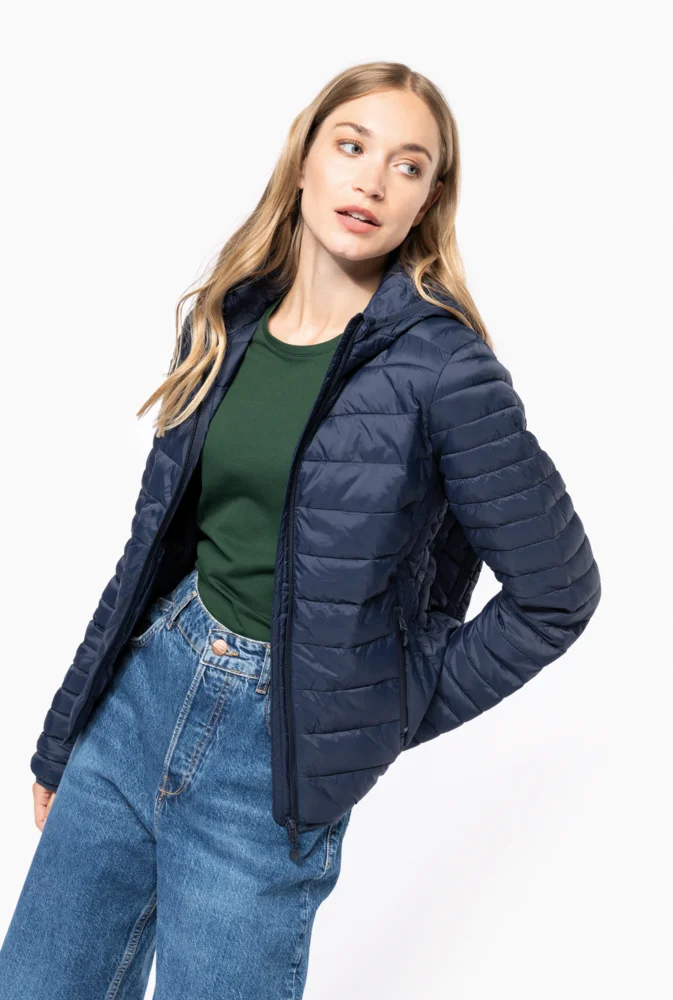 Leichte Damen Kapuzen Steppjacke