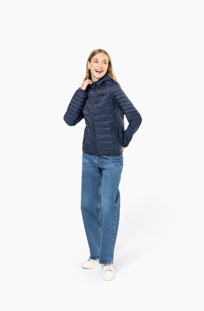 Leichte Damen Kapuzen Steppjacke
