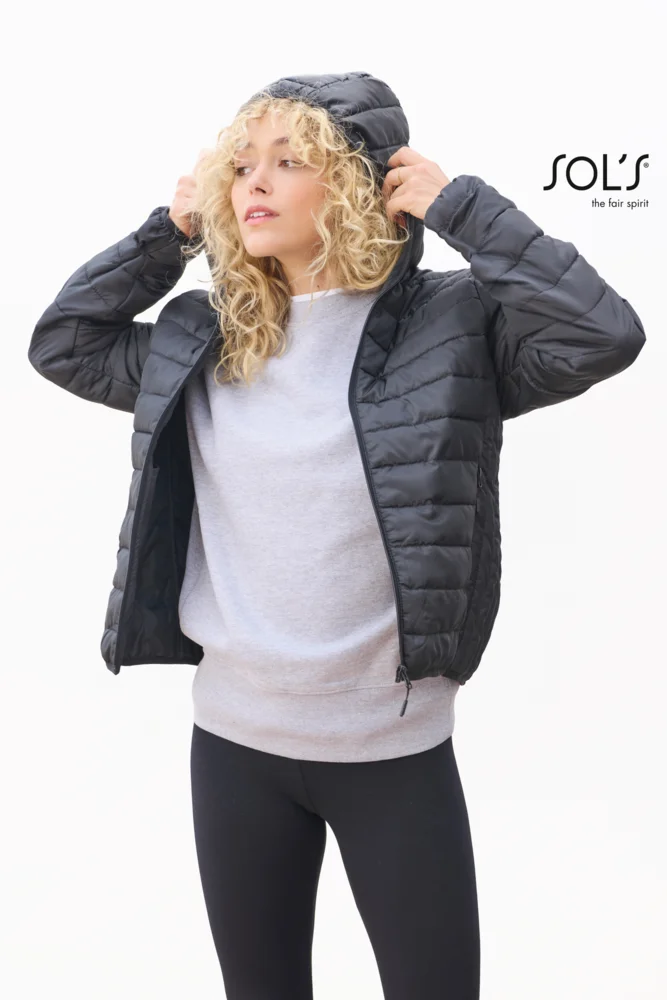 Leichte Damen Kapuzen Steppjacke