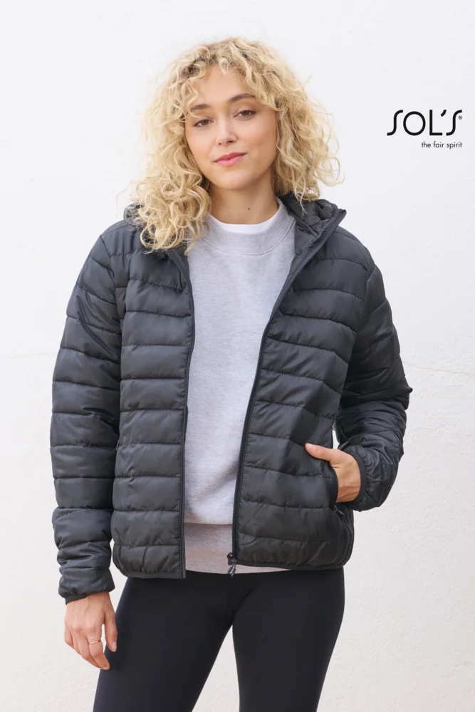 Leichte Damen Kapuzen Steppjacke