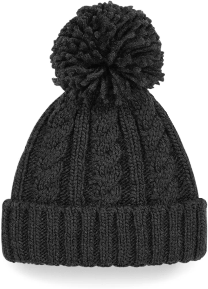 Melange Beanie with Pompom