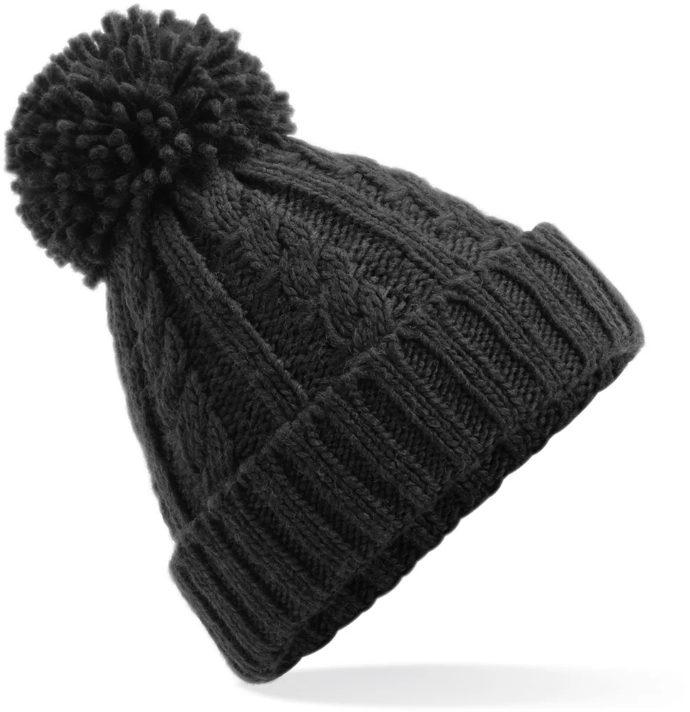 Melange Beanie with Pompom