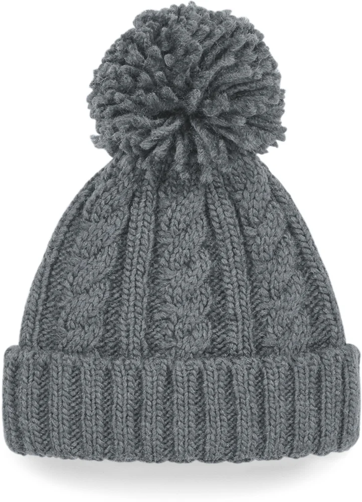 Melange Beanie with Pompom