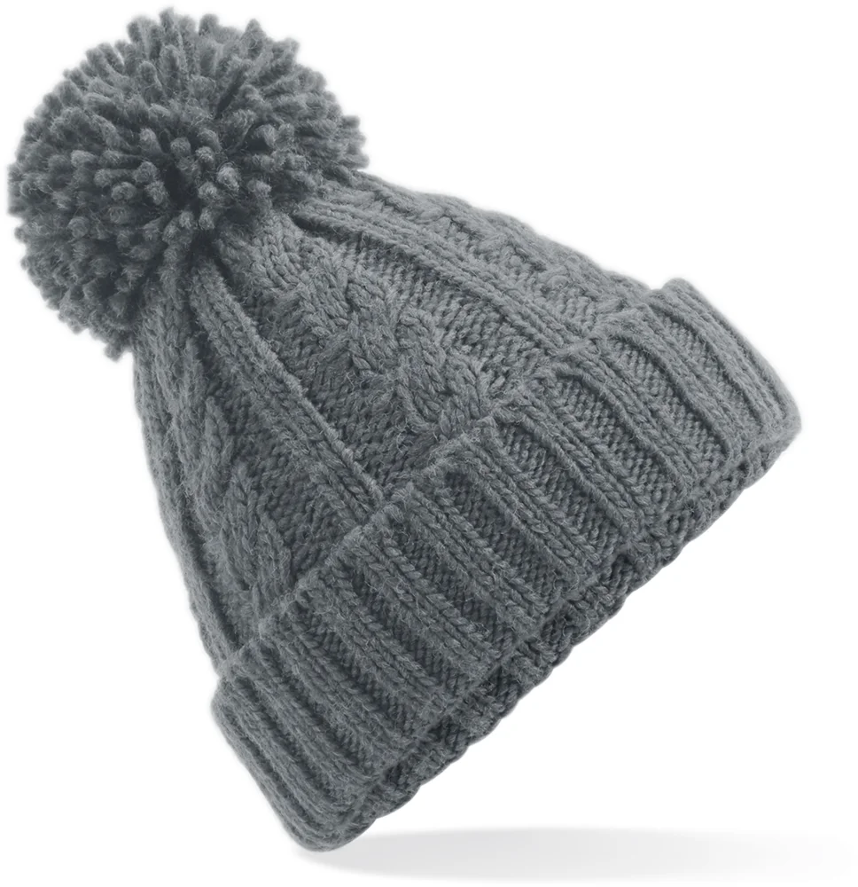 Melange Beanie with Pompom