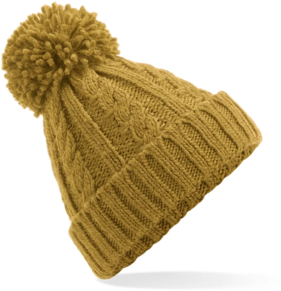 Melange Beanie with Pompom