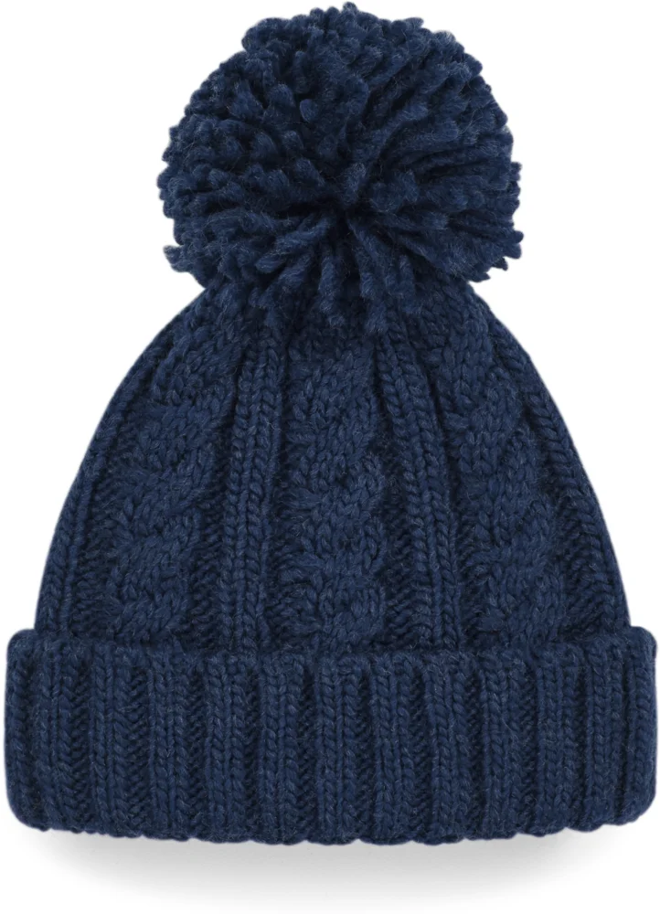 Melange Beanie with Pompom