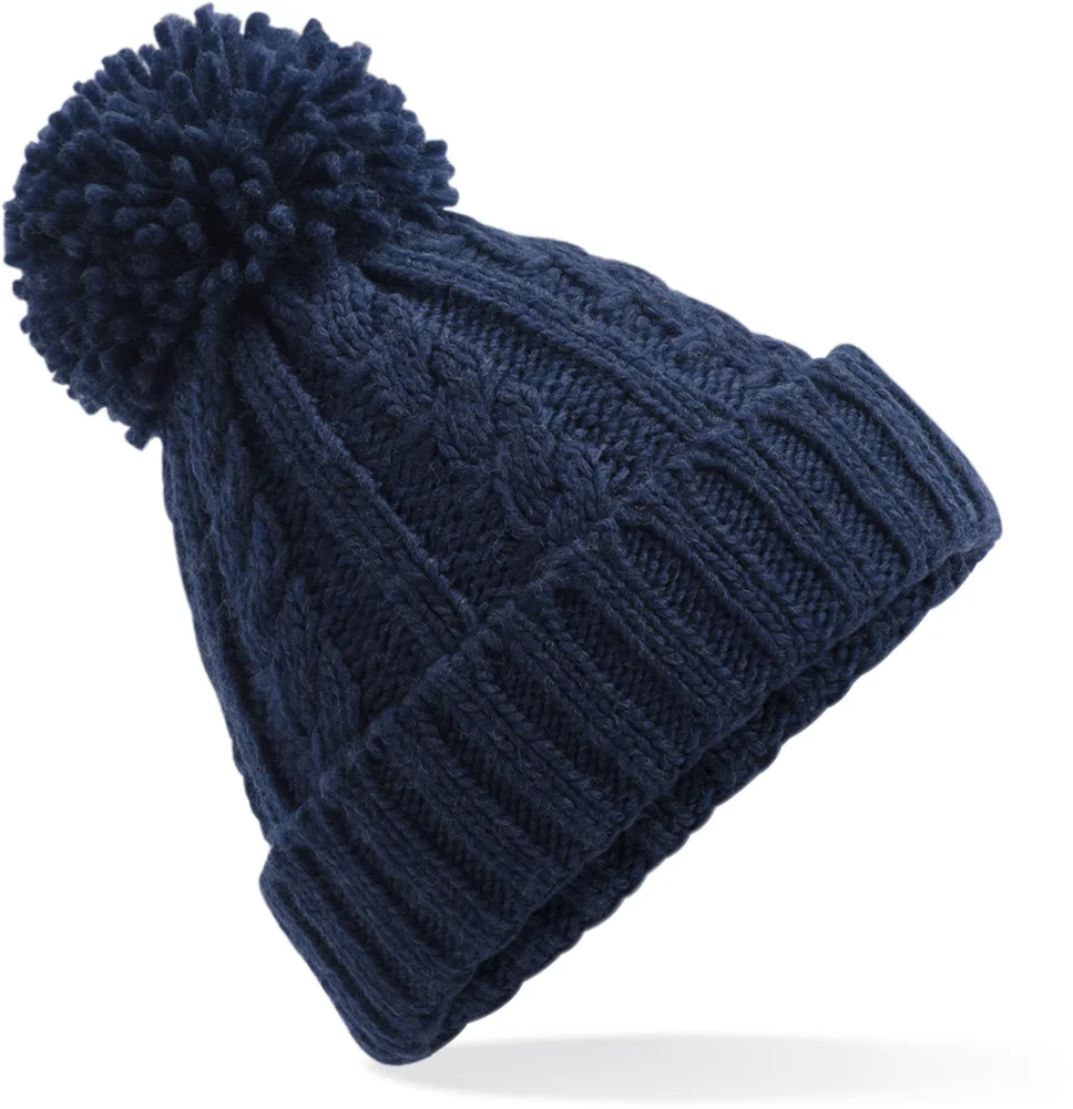 Melange Beanie with Pompom