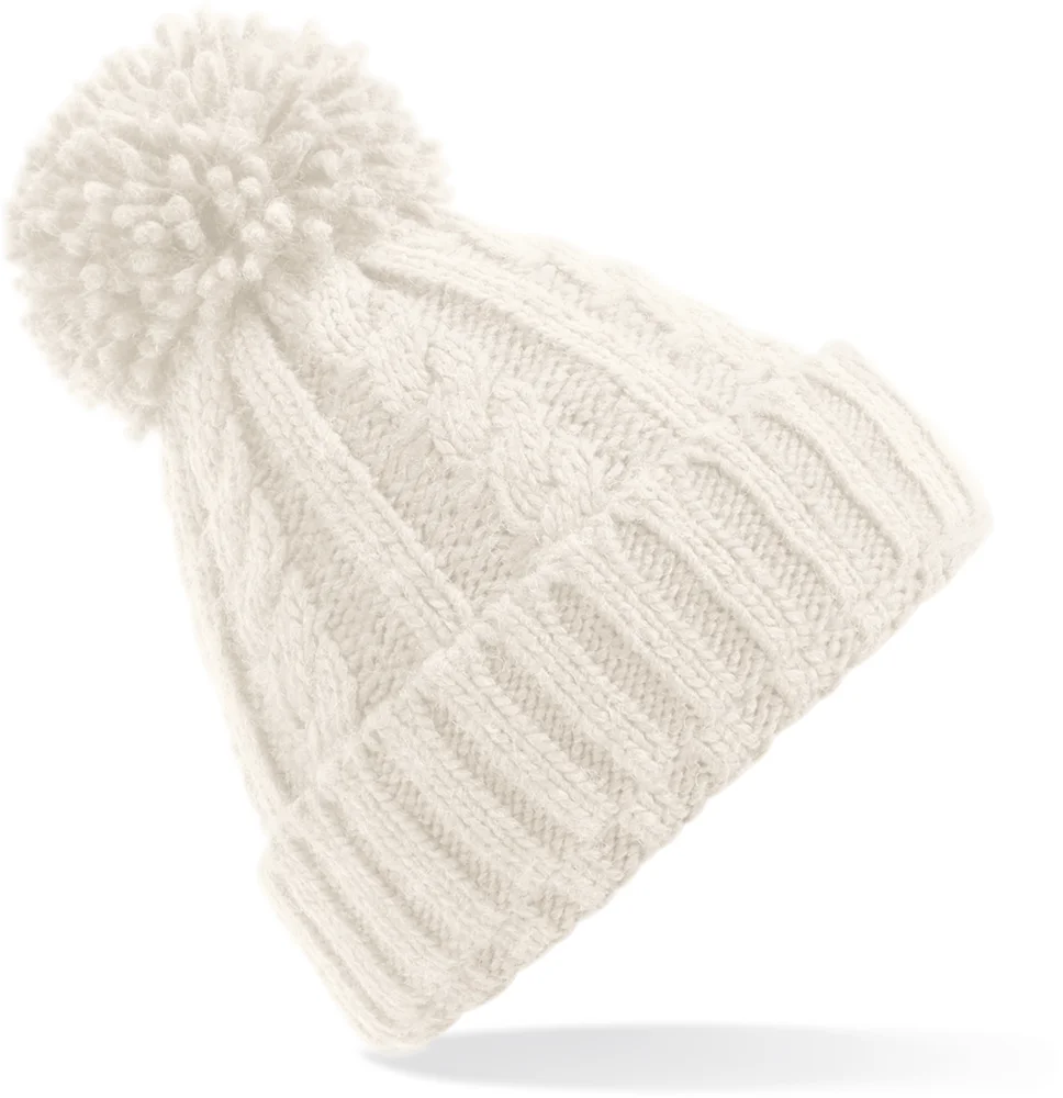 Melange Beanie with Pompom