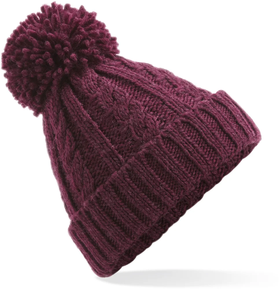 Melange Beanie with Pompom