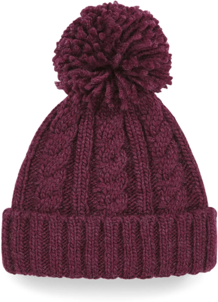Melange Beanie with Pompom