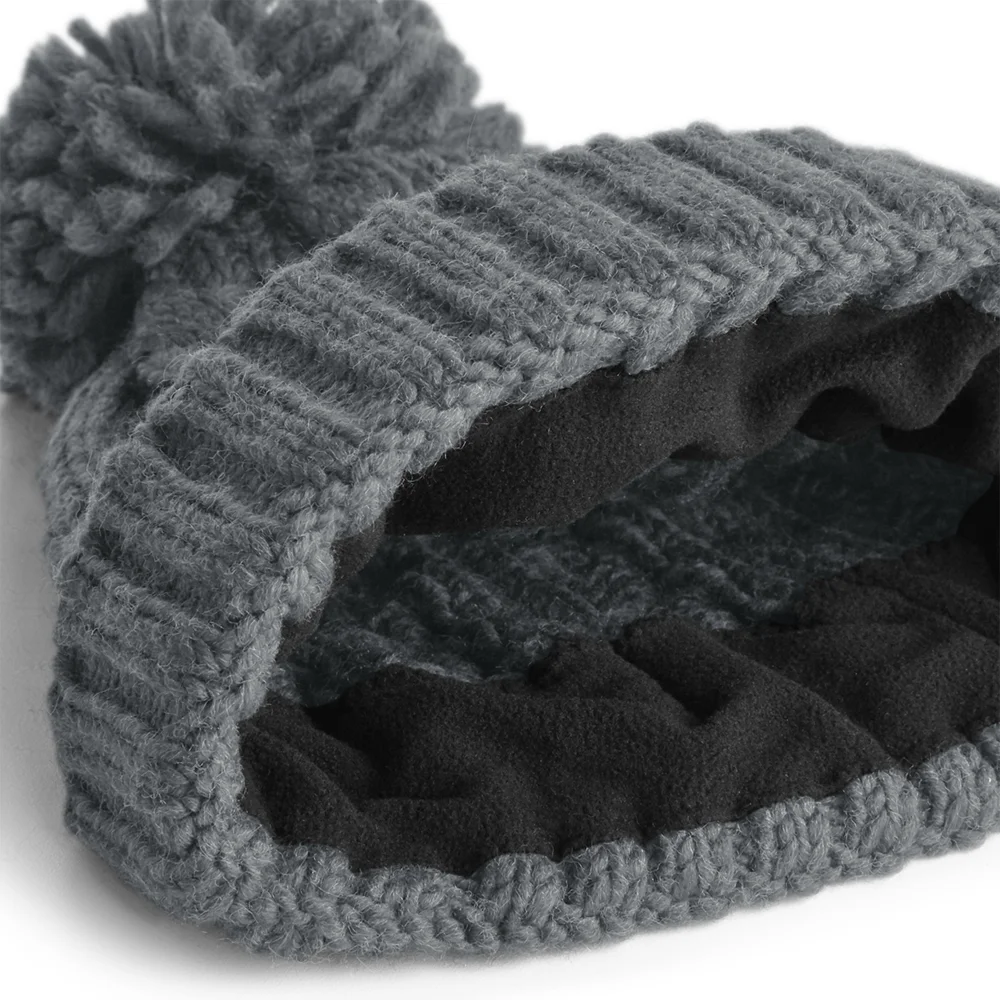 Melange Beanie with Pompom