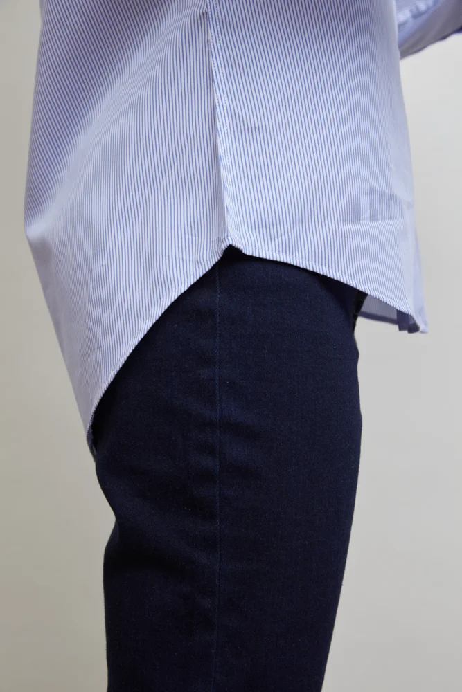 Micro-Twill Bluse langarm
