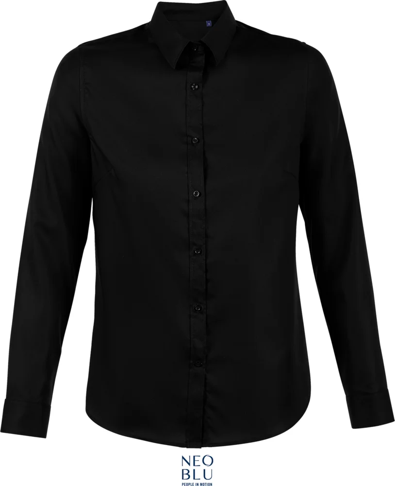 Micro-Twill Bluse langarm