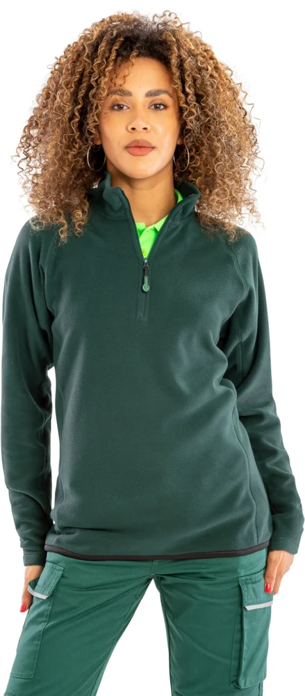 Microfleece Pullover mit 1/4 Zip