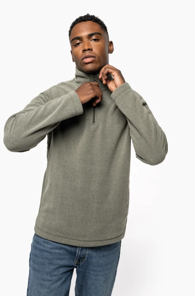 Microfleece Pullover mit 1/4 Zip "Enzo"