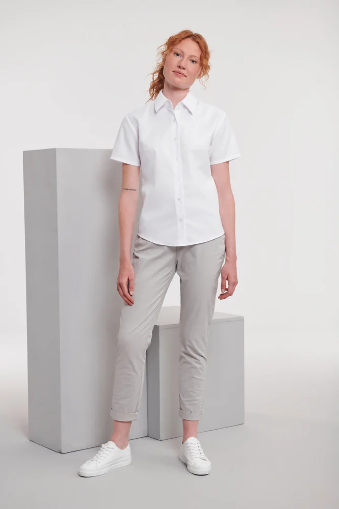Oxford Bluse kurzarm