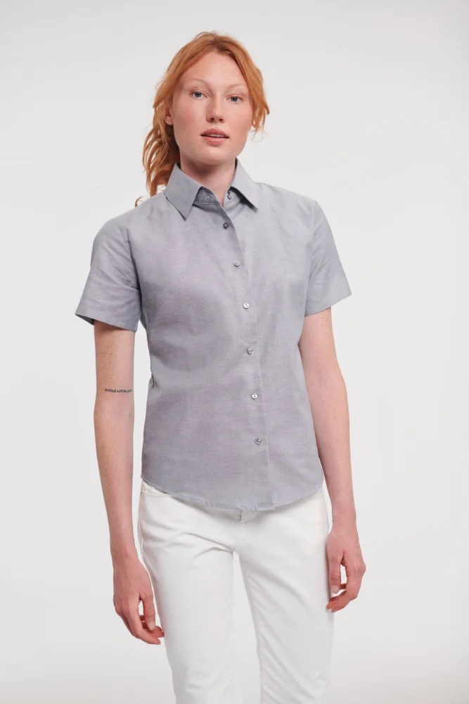 Oxford Bluse kurzarm