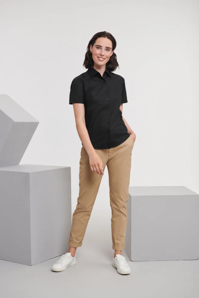 Oxford Bluse kurzarm